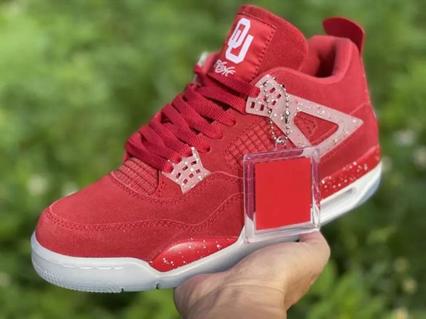 authentic 4s basketball shoes 4 oklahoma sooners red pe florida gators varsity royal-white-team orange mens sports sneakers with original bo